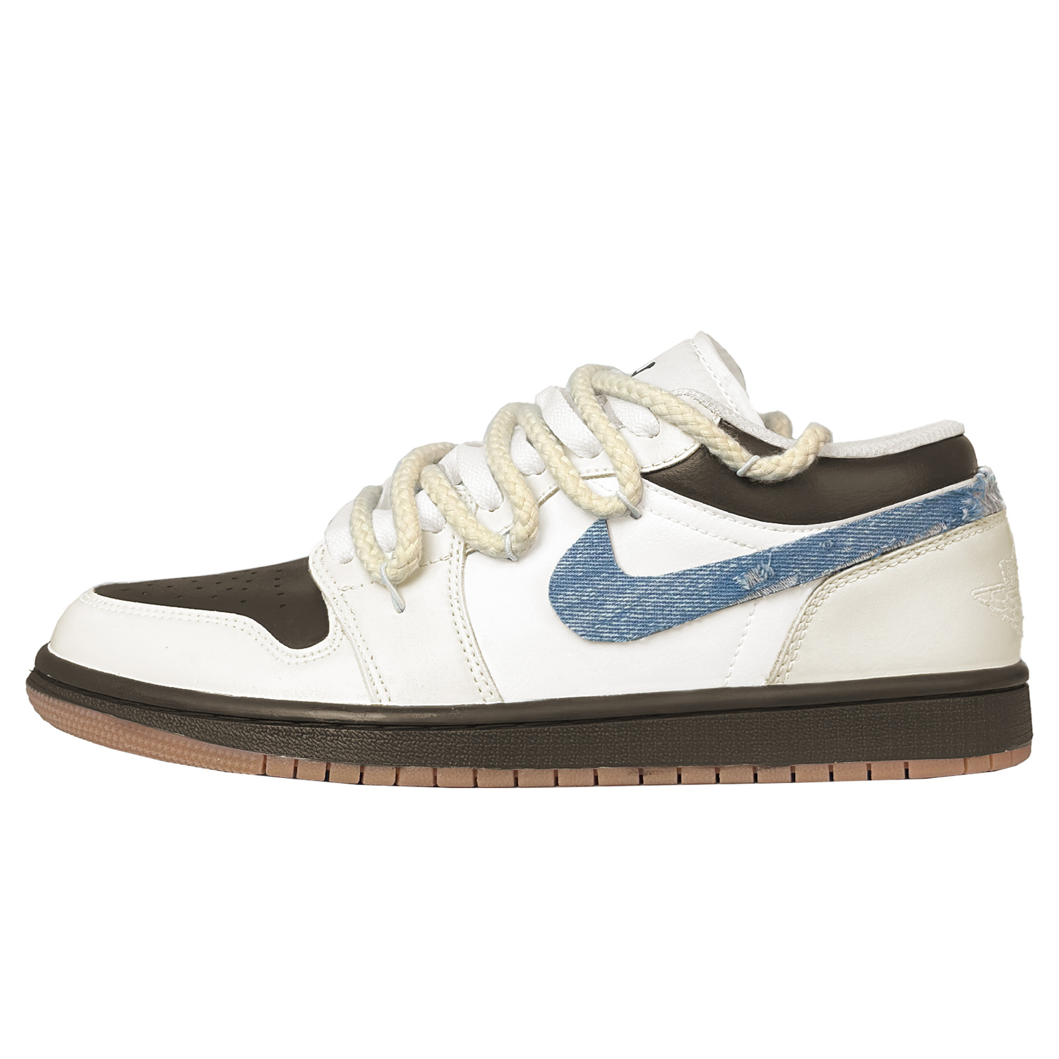 

Jordan Air 1 нескользящие устойчивые к истиранию низкие детские баскетбольные кроссовки beige brown для подростков