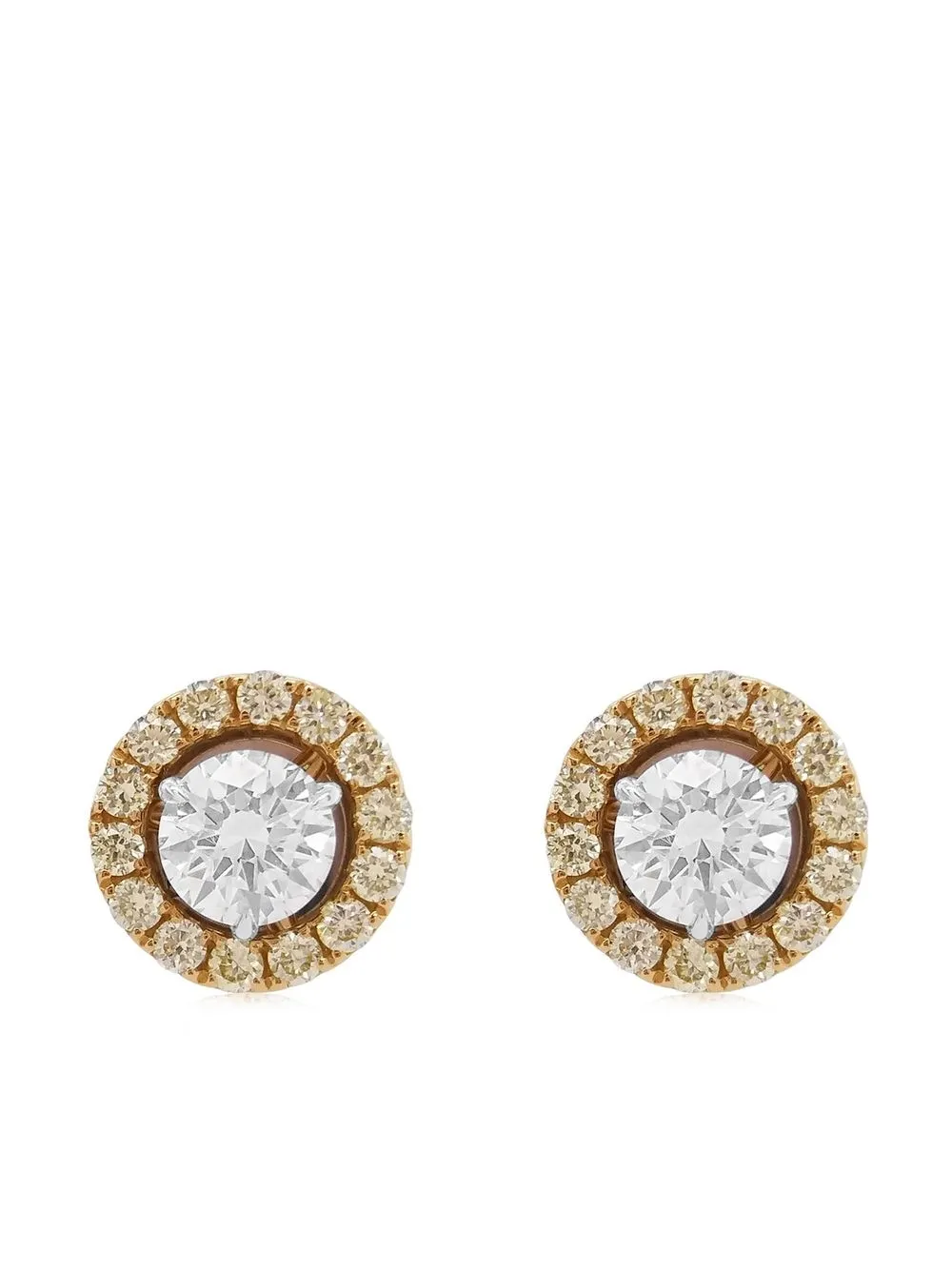 

Серьги-гвоздики из желтого и белого золота с бриллиантами HYT Jewelry, золотой