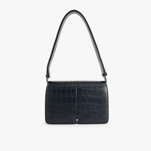 

Сумка через плечо из кожи с эффектом крокодиловой кожи Snip Burberry, черный