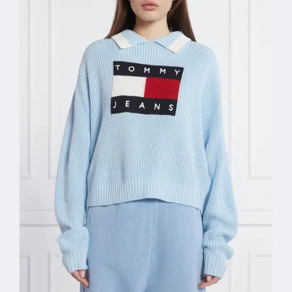 

Свитер с флагом стандартного кроя Tommy Hilfiger, синий