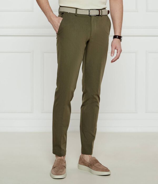 Брюки чинос kaito1_t Slim fit Boss, хаки — фото 3
