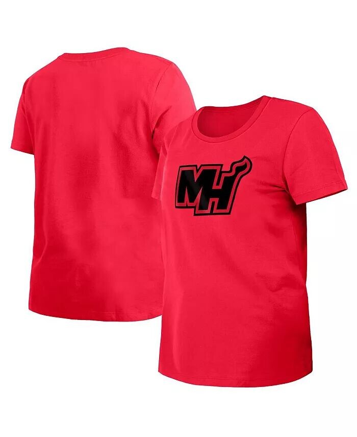 

Женская красная футболка Miami Heat 2023/24 City Edition New Era