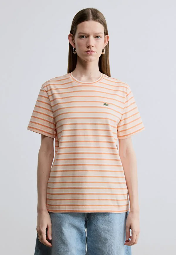 Футболка Lacoste Angie/Blossom/Flour, с принтом, полосатая