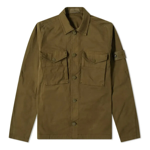 

Рубашка ghost piece overshirt 'military green' Stone Island, зеленый
