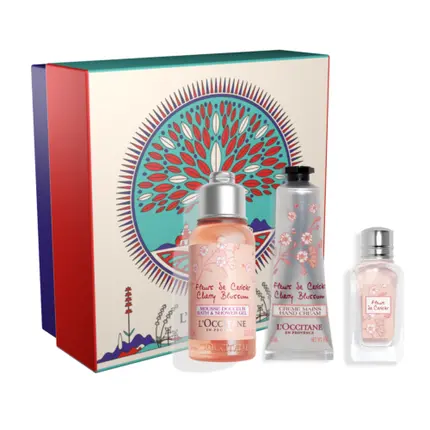 

L'OCCITANE Cherry Blossom Meet Gift Box Гель для душа Крем для рук Духи