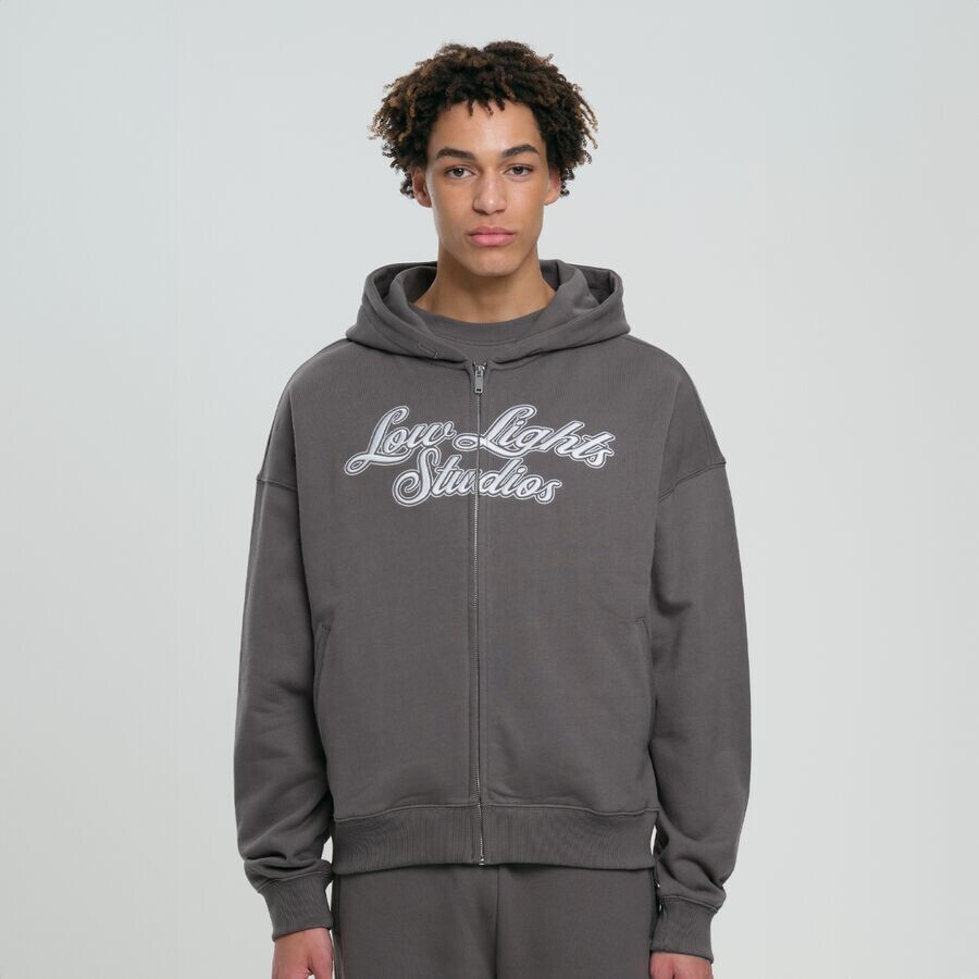 

Толстовка на молнии с затвором Low Lights Studios, цвет washed grey