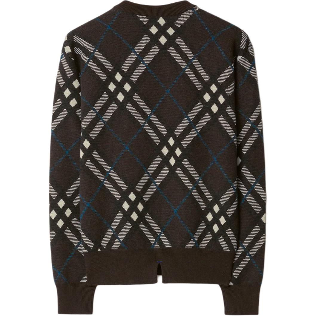 Футболка Burberry, шерстяная смесь, клетчатая, коричневый — фото 3