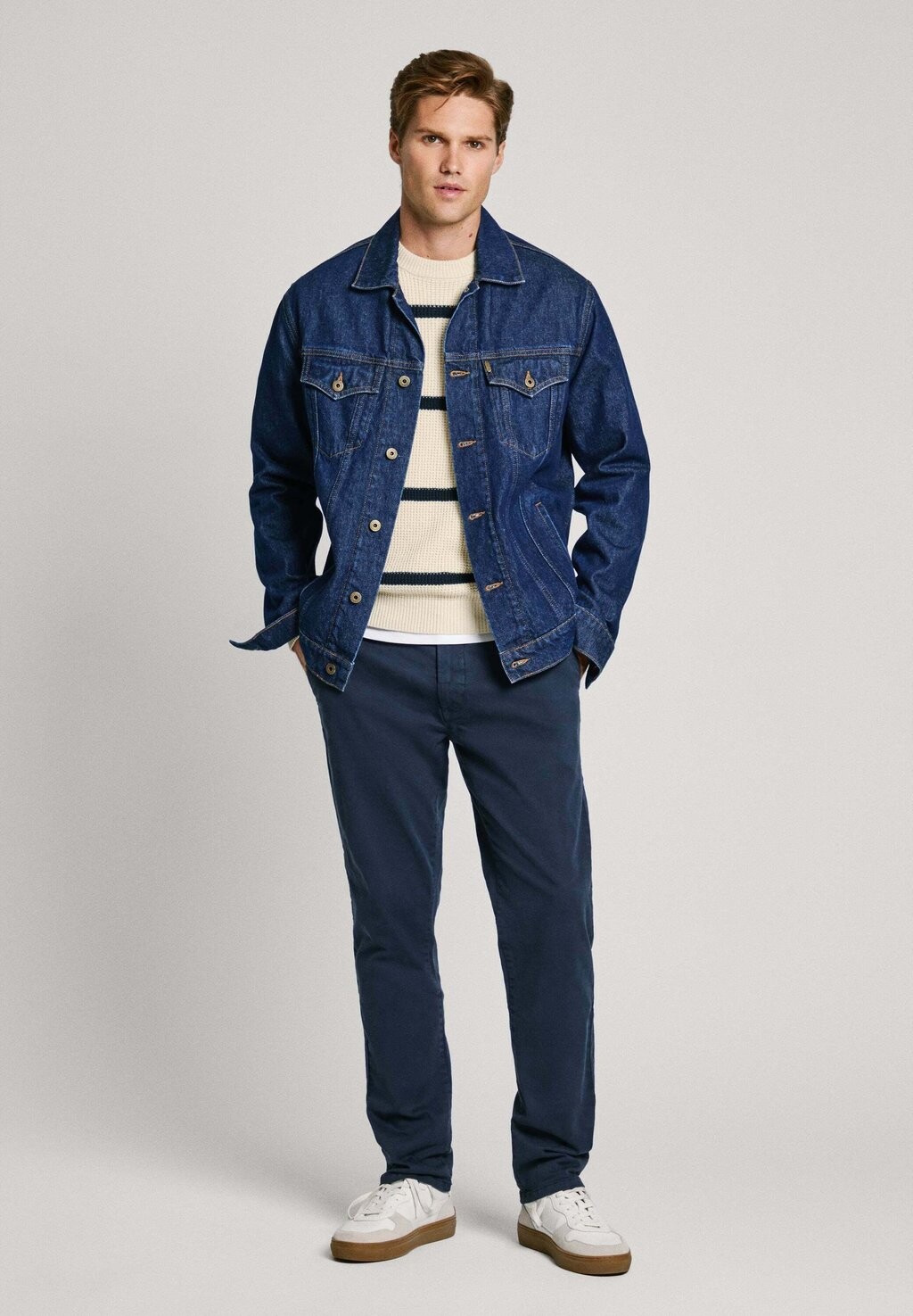 

Китайские штаны SLIM Pepe Jeans, темно-синий