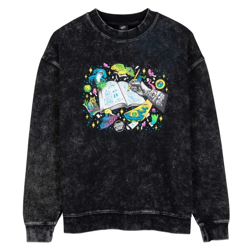 

Толстовка Santa Cruz Crew winkowski vision front, черный