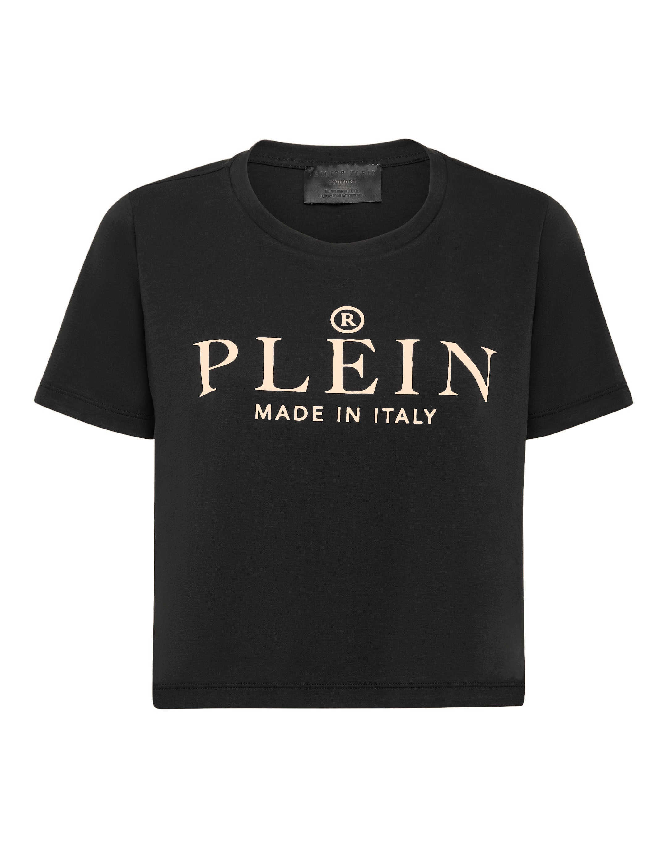 

Футболка с круглым вырезом SS Crop Iconic Plein PHILIPP PLEIN, черный
