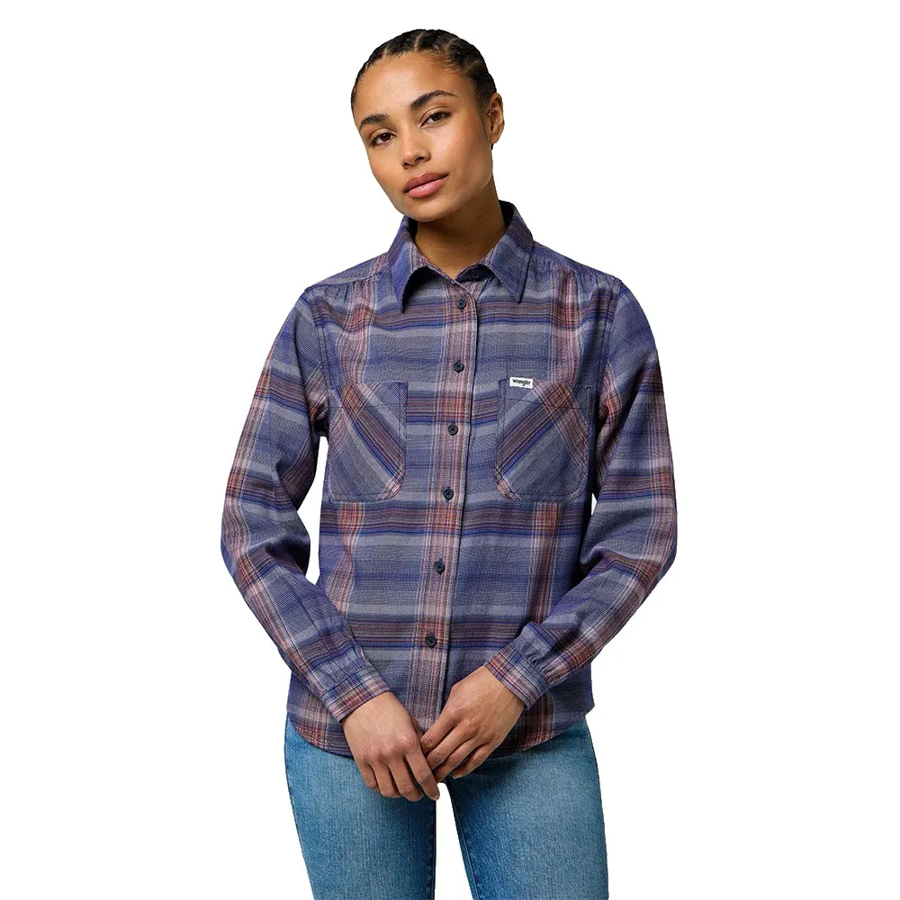 

Рубашка с длинным рукавом Wrangler Western Regular Fit, синий