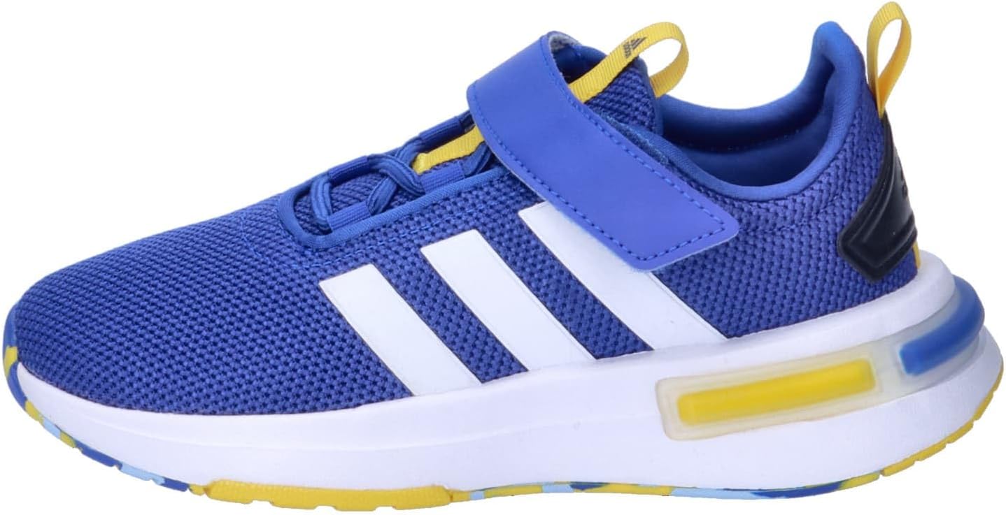Кроссовки adidas Kids Racer Tr23, белый/синий/желтый — фото 2