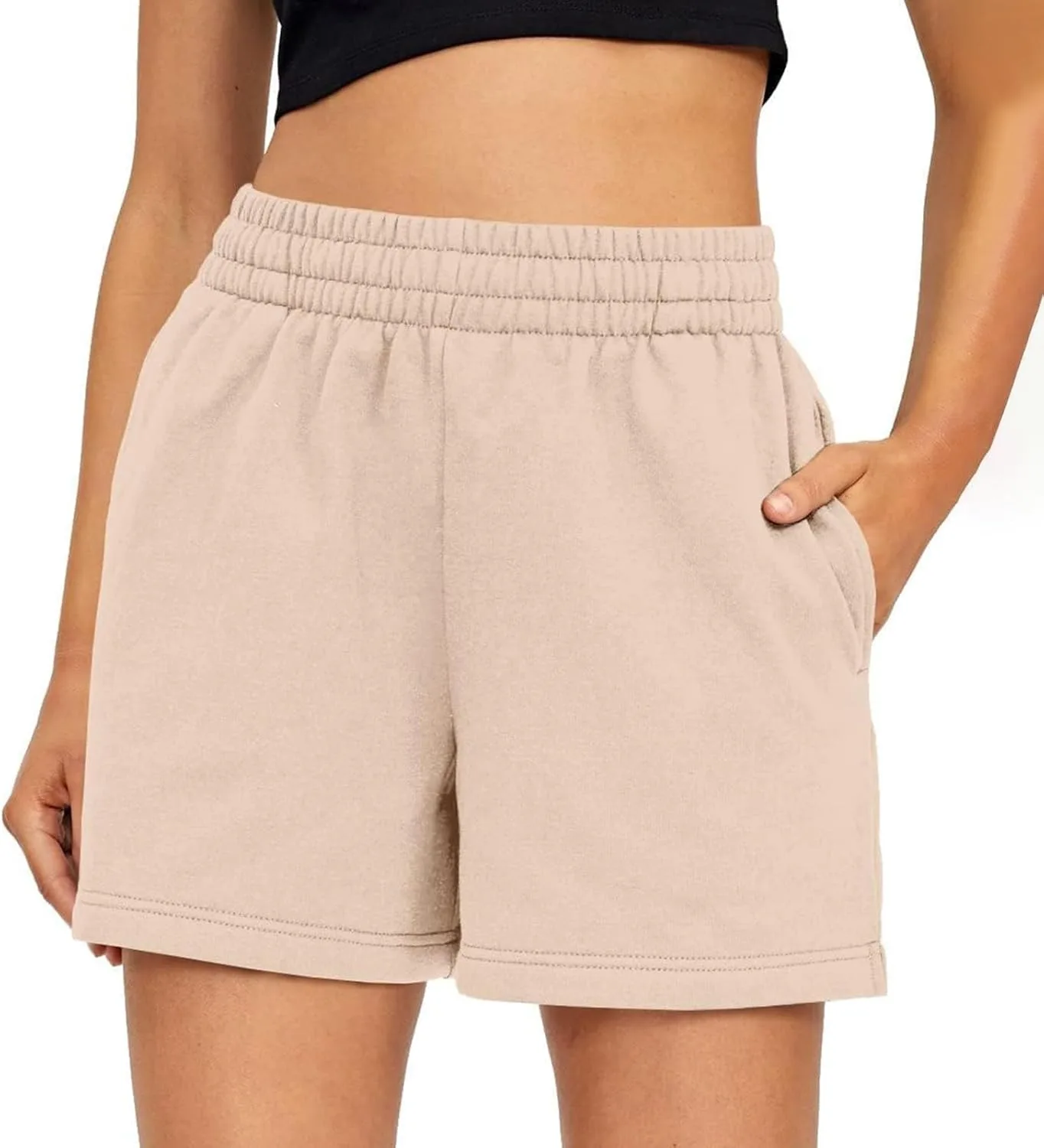 Шорты женские Wide Leg SweatShorts Casual с эластичной талией