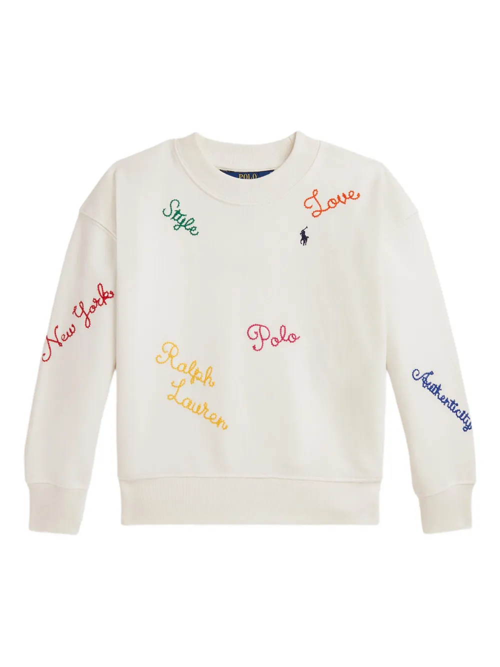 

Толстовка с вышитой надписью POLO RALPH LAUREN KIDS, белый