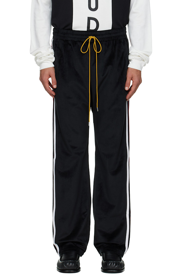 

Rhude Черные велюровые спортивные брюки Mancino