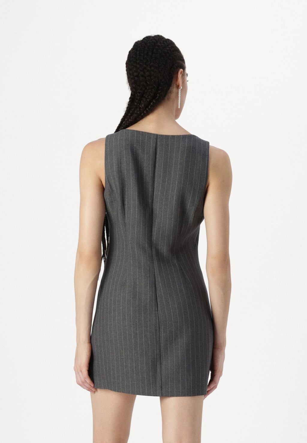 

Дневное платье TAILORED BUTTON THROUGH MINI Abercrombie & Fitch, серый