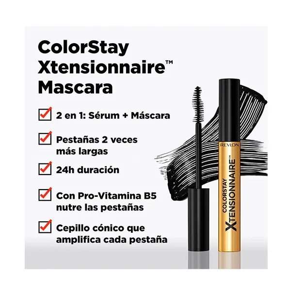2 в 1: Сыворотка + Маска Colorstay Xtensionnaire Mascara Waterproof Revlon — фото 2