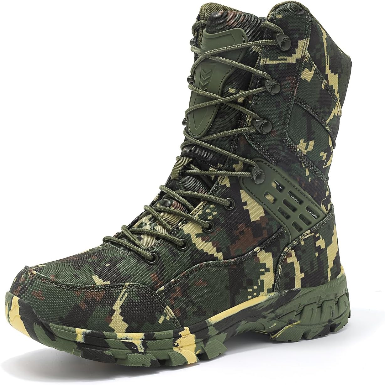 

Ортопедические туфли для мужчин с боковой молнией, противоскользящие ортопедические походные тактические ботинки, легкие тактические боевые ботинки для улицы, работы и кемпинга Generic, зеленый