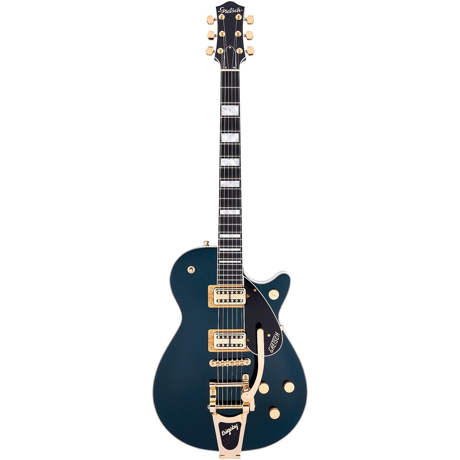 

Гитары Gretsch G6228TG-PE Players Edition Jet BT с Bigsby и золотой фурнитурой Midnight Sapphire