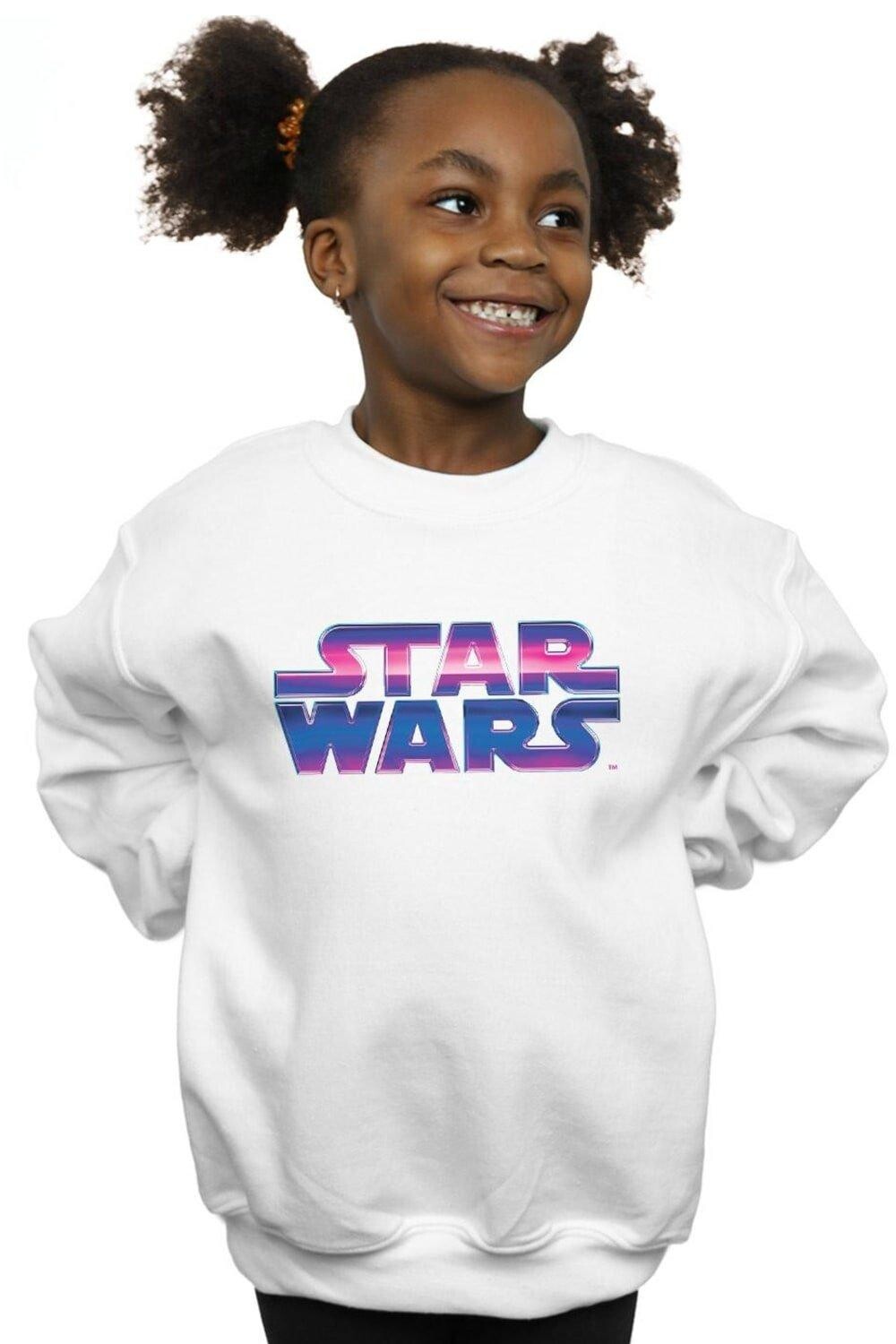 

Толстовка с неоновым логотипом Star Wars, белый