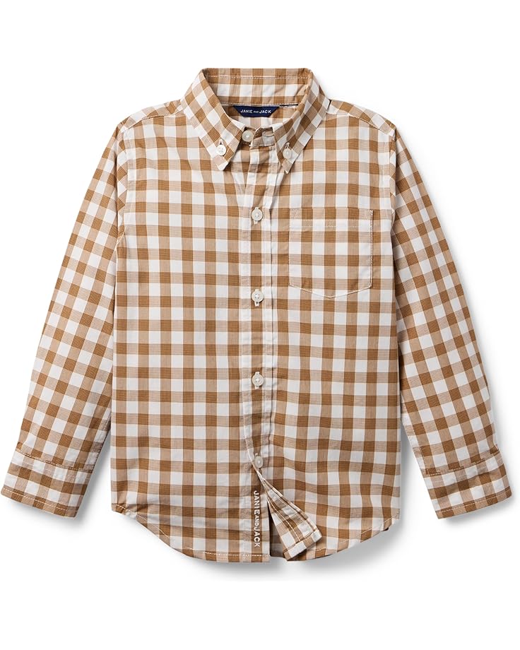 

Рубашка Janie and Jack Gingham Button Down Shirt, цвет Multi Color