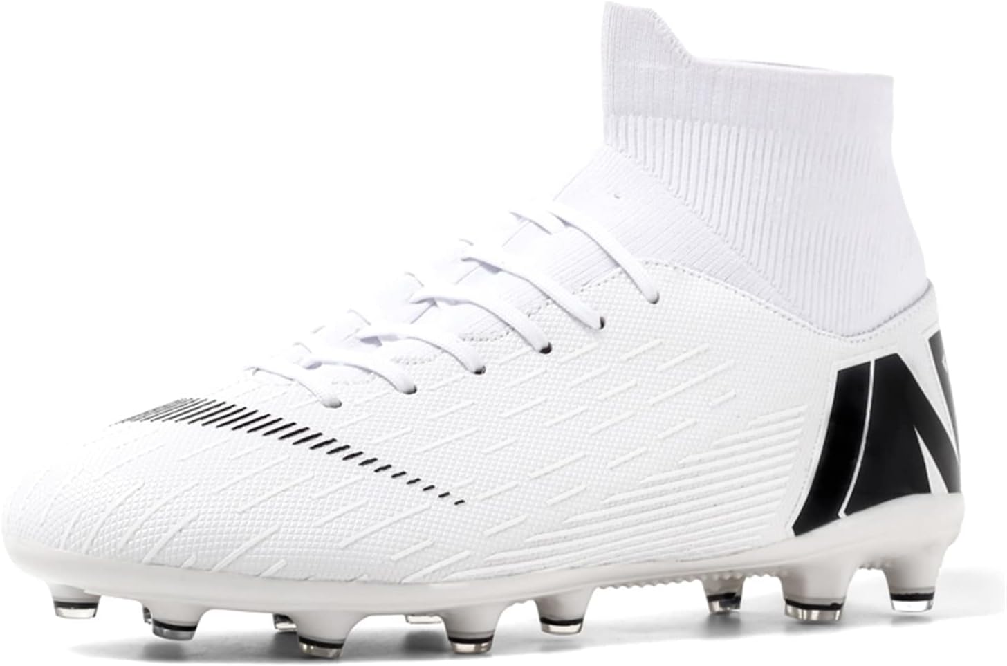 

Кроссовки JOSKAA Unisex Soccer Skeak легкие, дышащие, не скользят и амортизируют, а The Youth high top Indoor Lawn Training Hard Bottom TF/AG, белый