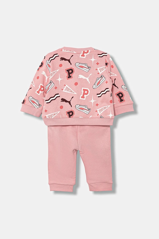 Детский спортивный костюм MINICATS AOP Crew Set FL INF Puma, розовый — фото 2