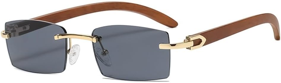 

модные женские солнцезащитные очки без оправы сине-зеленые с защитой от УФ-излучения UV400 квадратные солнцезащитные очки для мужчин без оправы с цветными линзами UV400 WNCKSQ, Black Lens