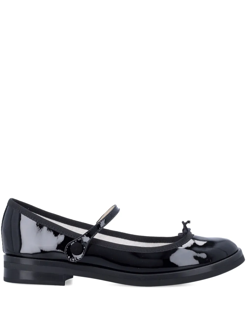Балетки из лакированной кожи с бантом Repetto, синий
