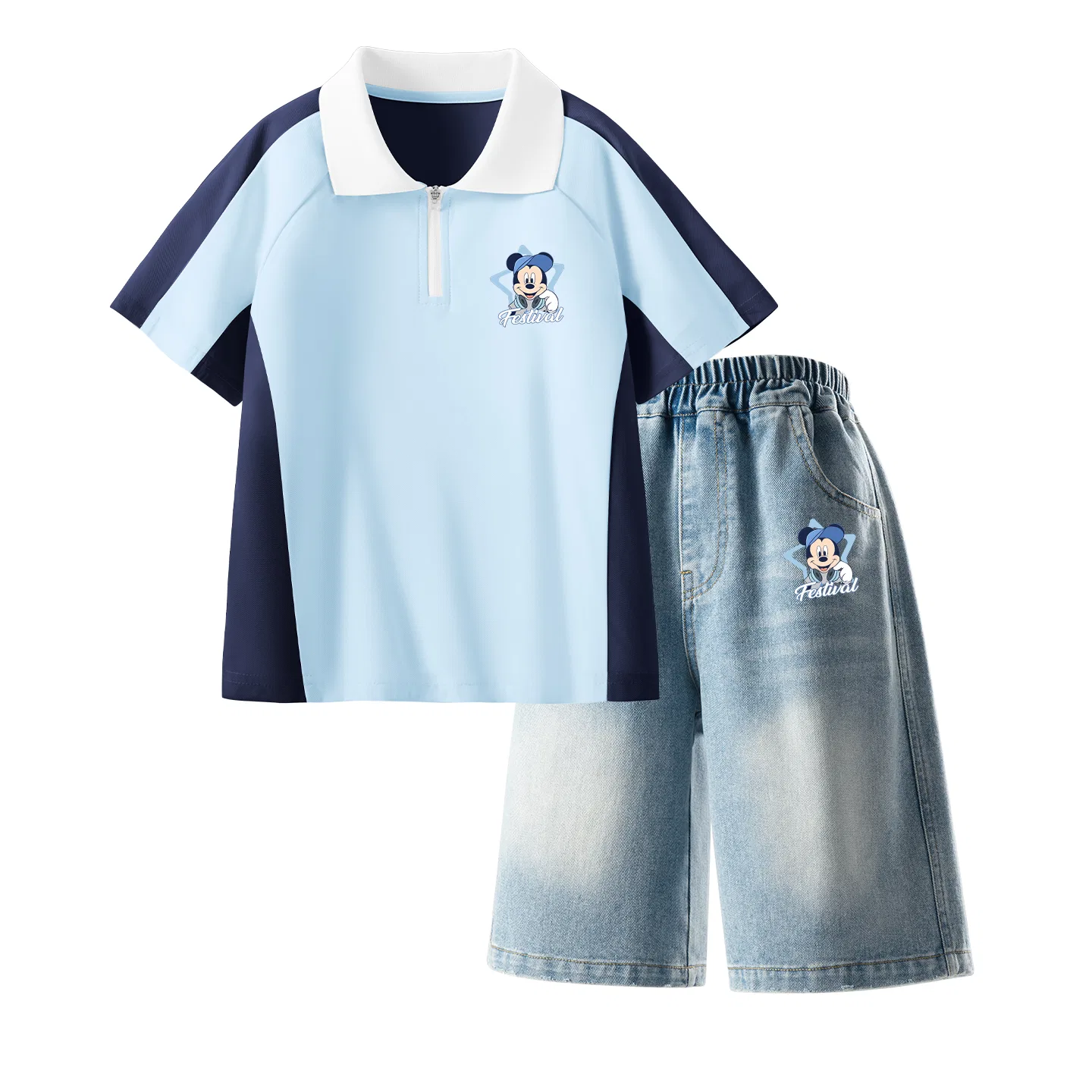 Детский спортивный костюм Casual Sportswear 2 Piece Set Disney, Diyaoqi K Deep Sea Blue+Diyaoqi K Denim Blue