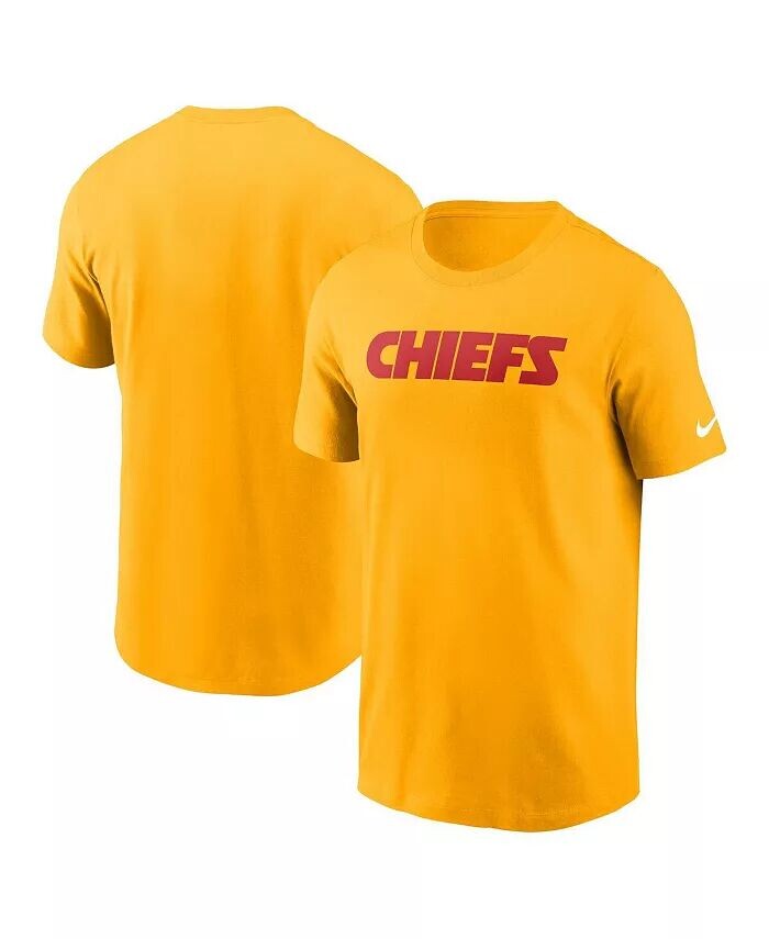 

Мужская золотая футболка Kansas City Chiefs Primetime Wordmark Essential Nike, золотой