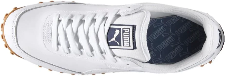 Мужские кроссовки PUMA Fast Rider Navy с белыми шнурками, повседневные - белые, белый — фото 4