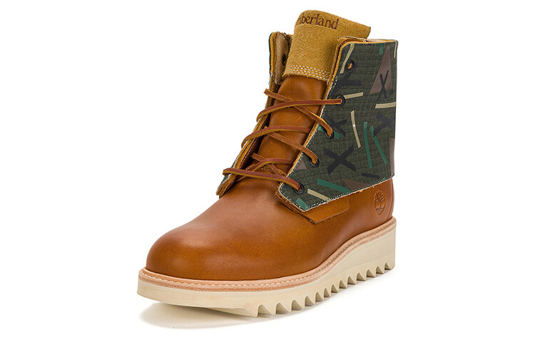 Ботинки мужские Timberland Future73 с принтом, коричневый/зеленый — фото 3