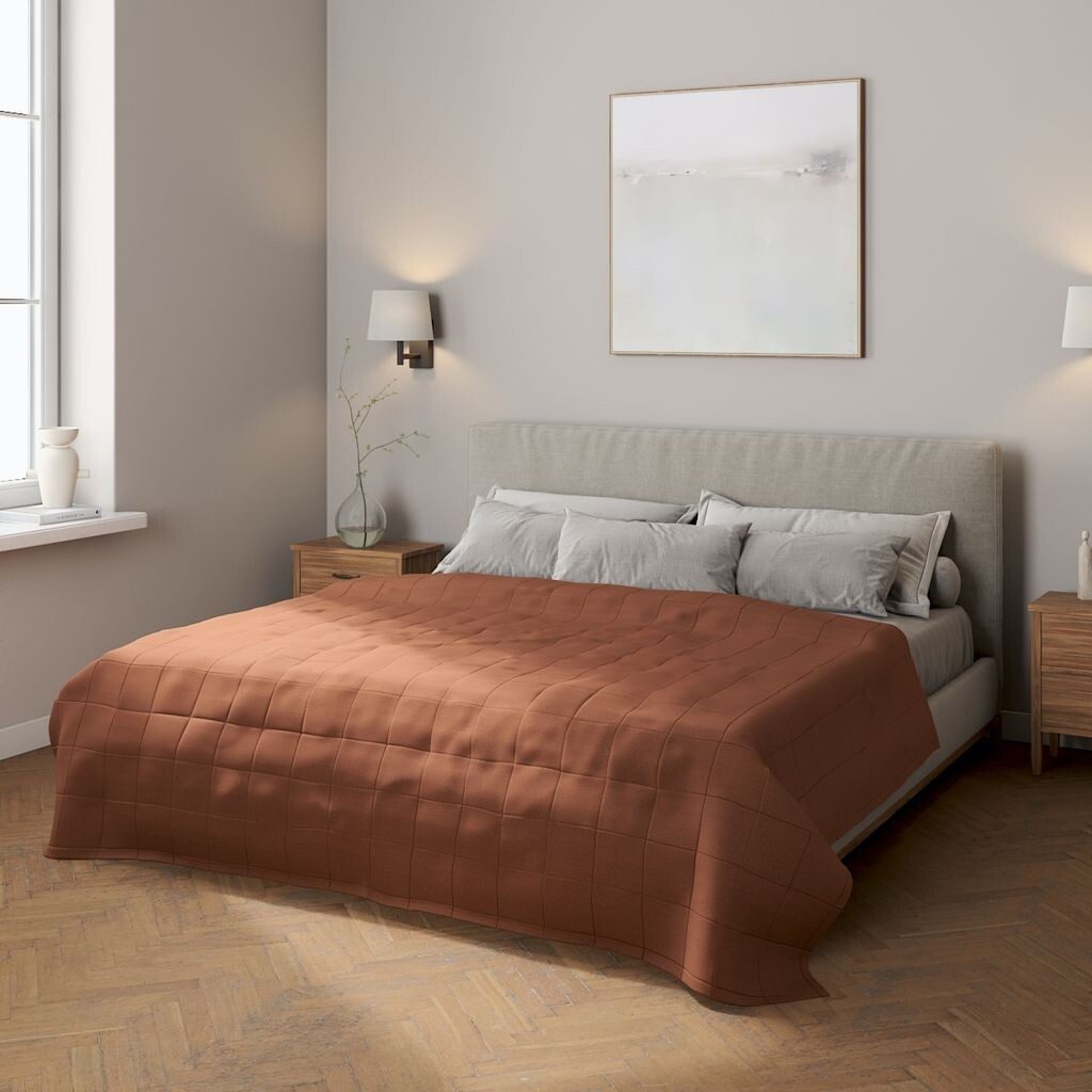 

Покрывало с клетчатой ​​стежкой Dekoria, коричневый