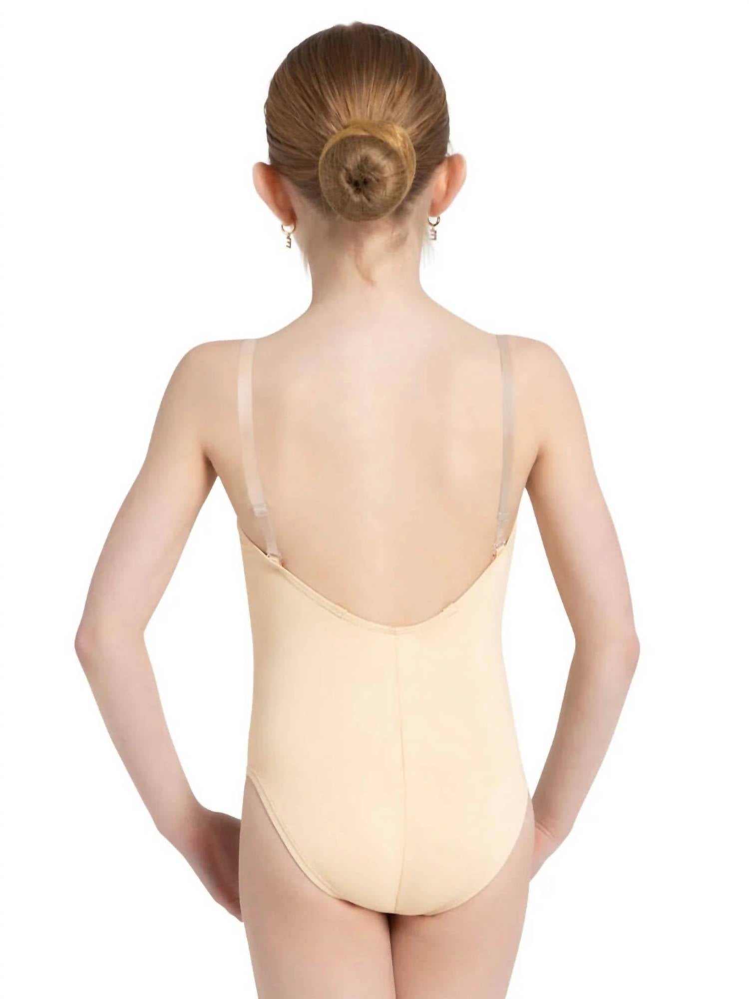 Комбинезон Big Girls' Over And Under Camisole Leotard In Nude Capezio, Nude — фото 2