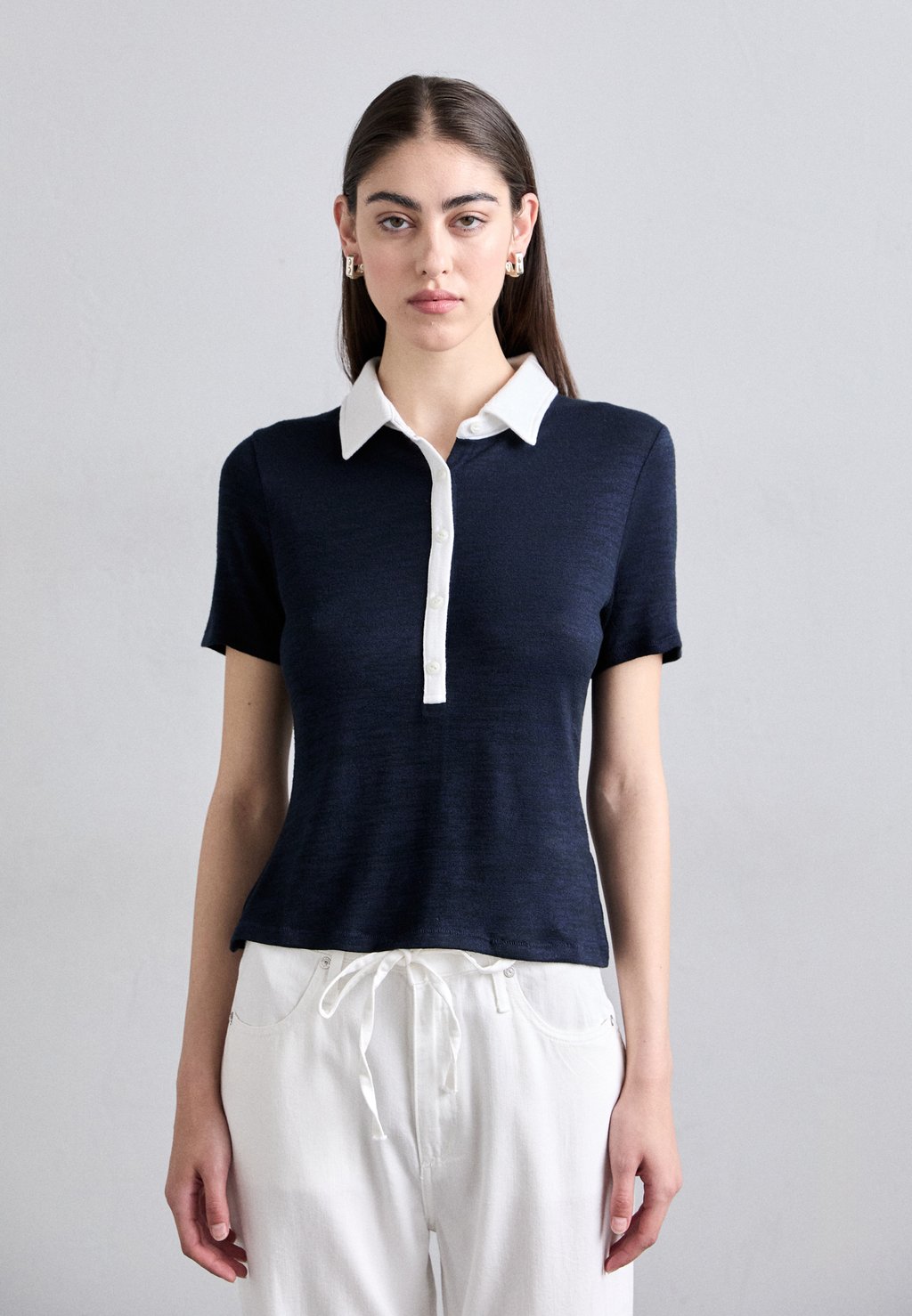 

Рубашка поло THE BUTTON rag & bone, темно-синий