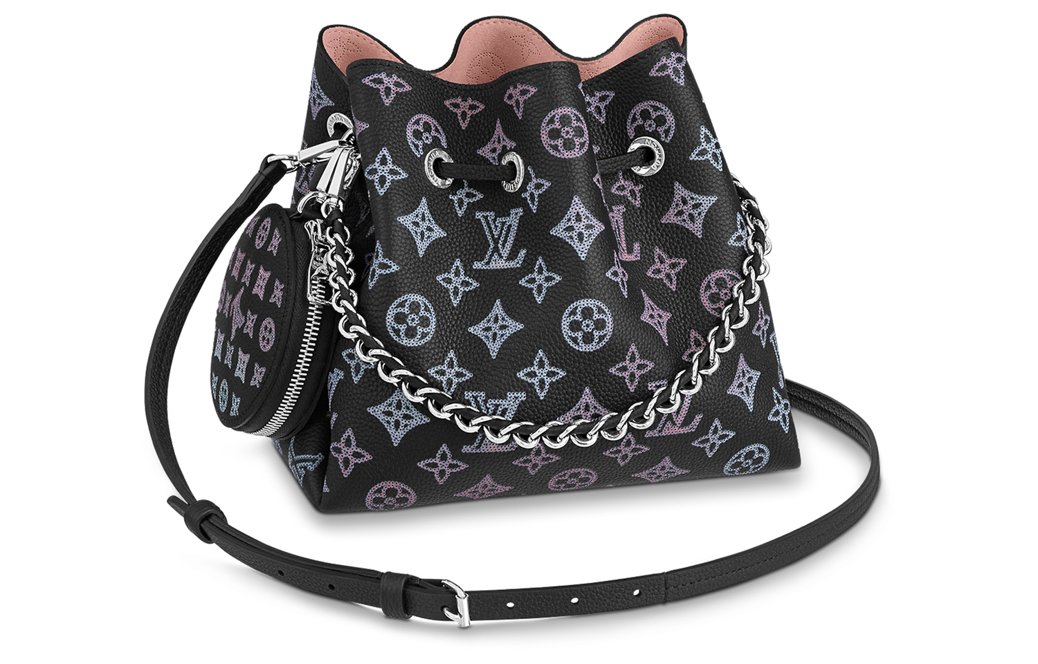 

Сумка-ведро Bella Cow Leather Moonlight Goddess через плечо кросс-боди женская черная LOUIS VUITTON
