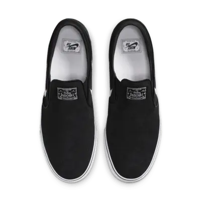 Кроссовки Nike SB Janoski+ Slip Skate Shoes, цвет Black/Black/Black/White — фото 4