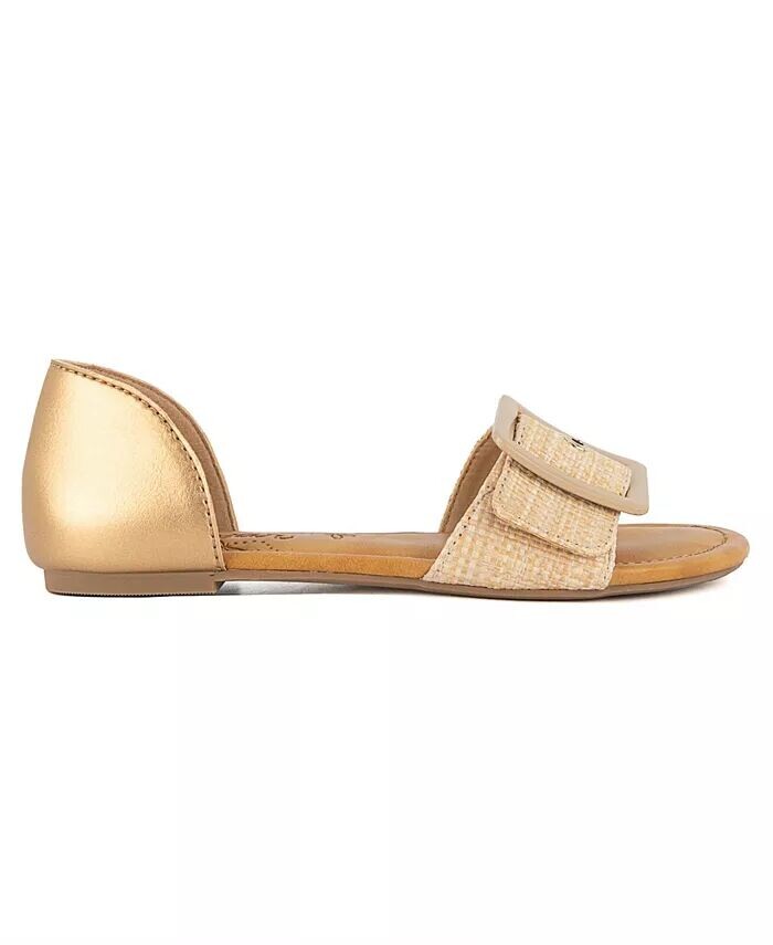 Женские сандалии Champion на плоской подошве из рафии Sugar, бежевый — фото 2