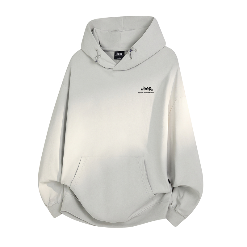 

Толстовка Unisex Hooded Moderate Jeep, белый серый[jeep high-end outdoor collection]