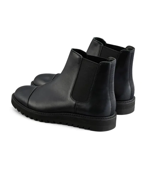 Ботинки высокие Side Gore Boot Hi из гладкой кожи, THE ONITSUKA, на шнуровке, черные — фото 4