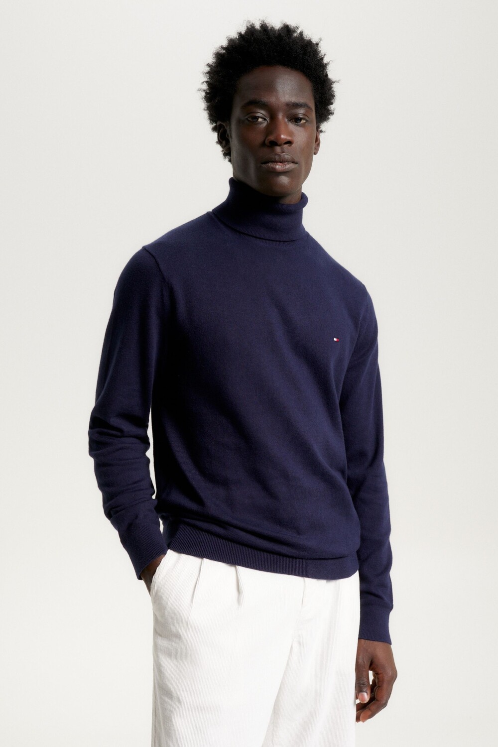 

Водолазка из органического хлопка пима и кашемира Tommy Hilfiger, синий