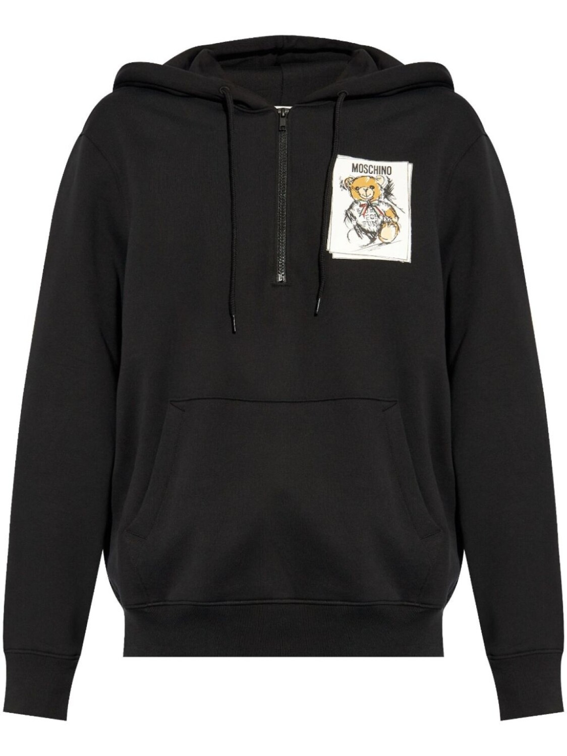 

Moschino худи с нашивкой-логотипом, черный