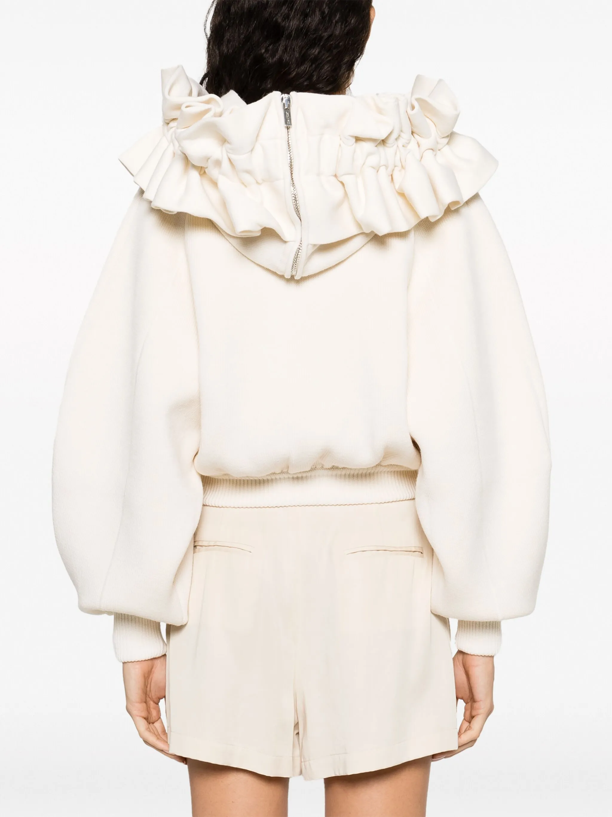 Толстовка La Maille с кринолином и оборками Jacquemus, бежевый — фото 4