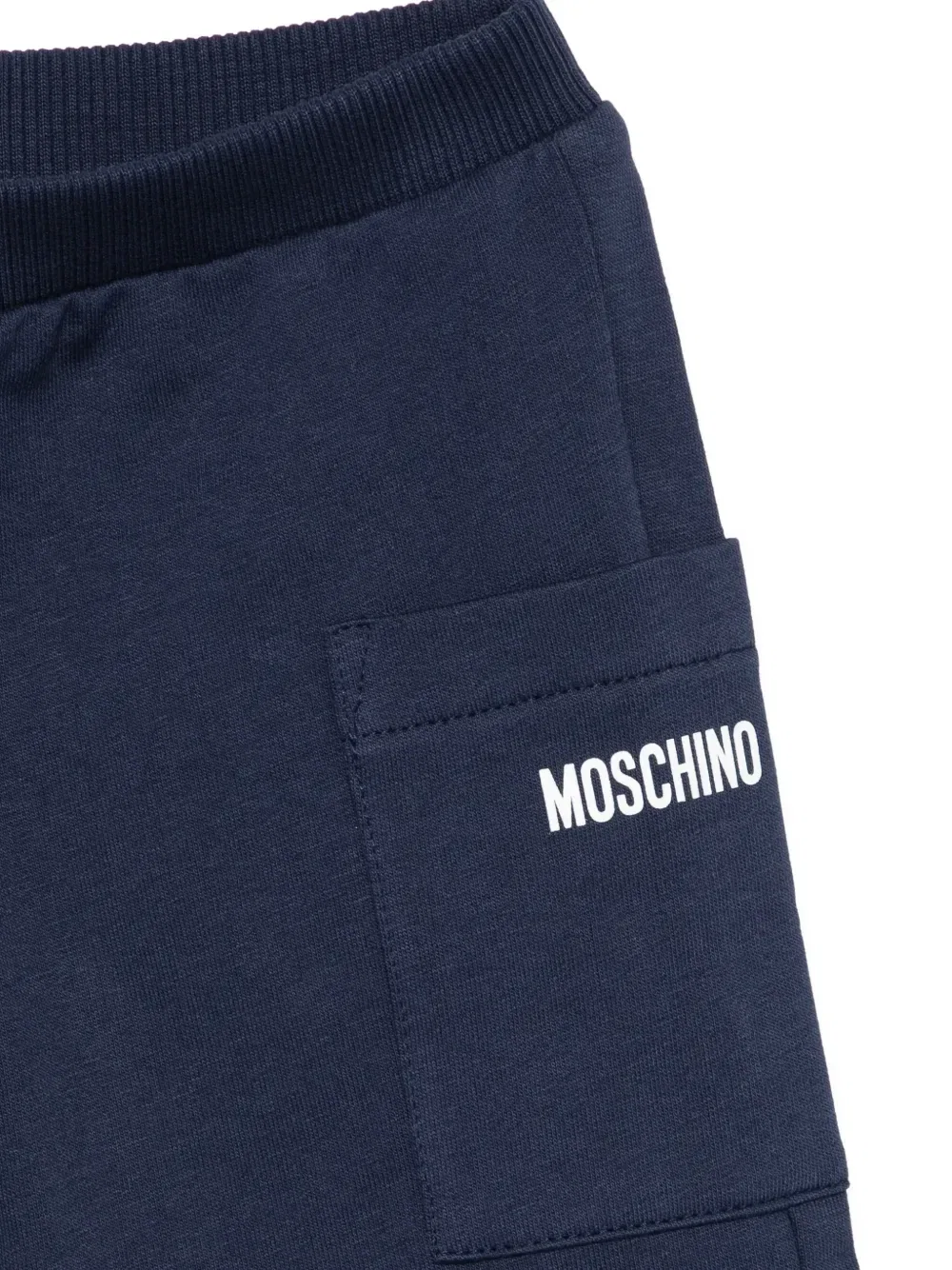 Комплект из футболки и шорт с логотипом Moschino Kids, синий — фото 3