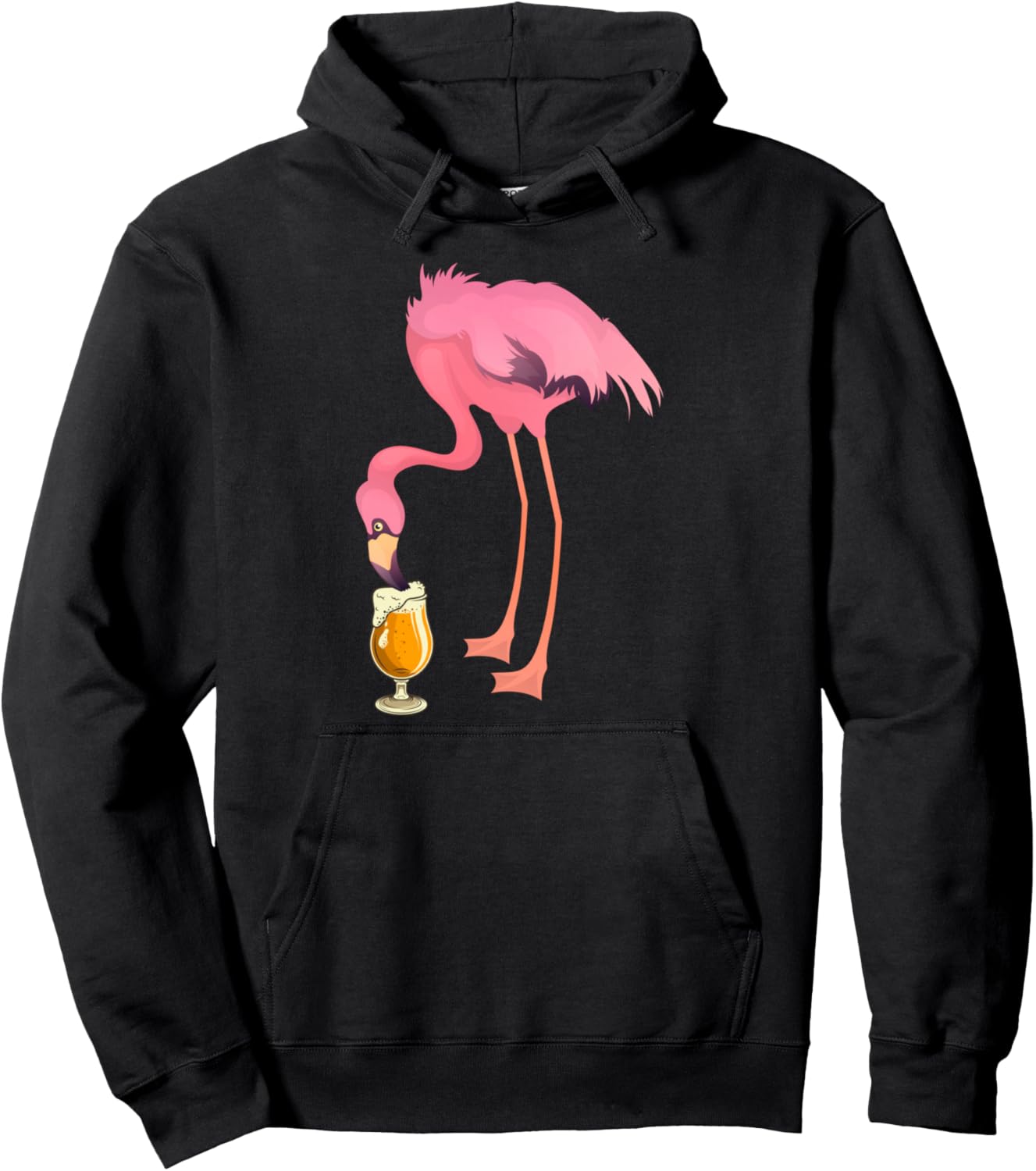 

Толстовка с изображением фламинго и пива, товары с фламинго, худи The Flamingo Beer Shirt Store Company, черный