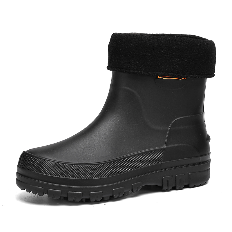 

Резиновые сапоги мужские LONGYING, Black Orange
