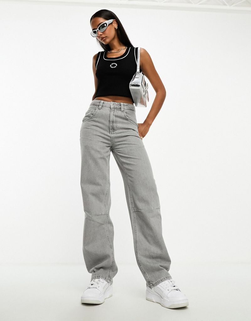 

Серые мешковатые джинсы ASOS Weekend Collective