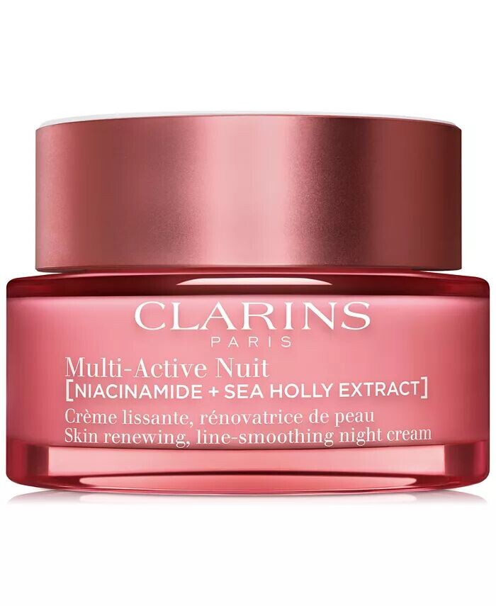 Крем для лица Clarins — Мультиактивный ночной увлажняющий для морщин, пор и сияния с ниацинамидом — для сухой кожи — фото 4