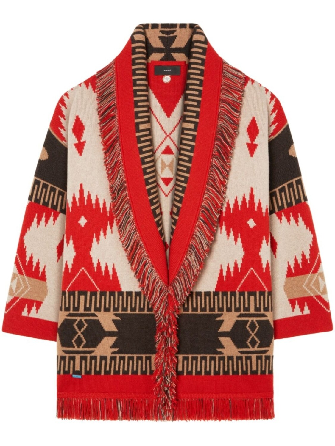 

Alanui кашемировый кардиган Icon Jacquard, красный